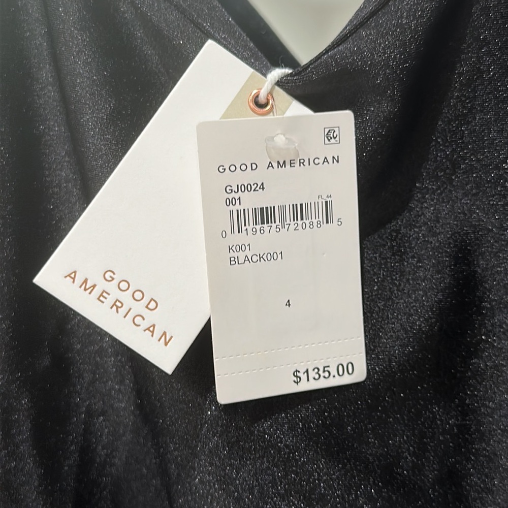 NWT Good American Compression Shine Catsuit size 4 in Black - Picture 3 of 7
